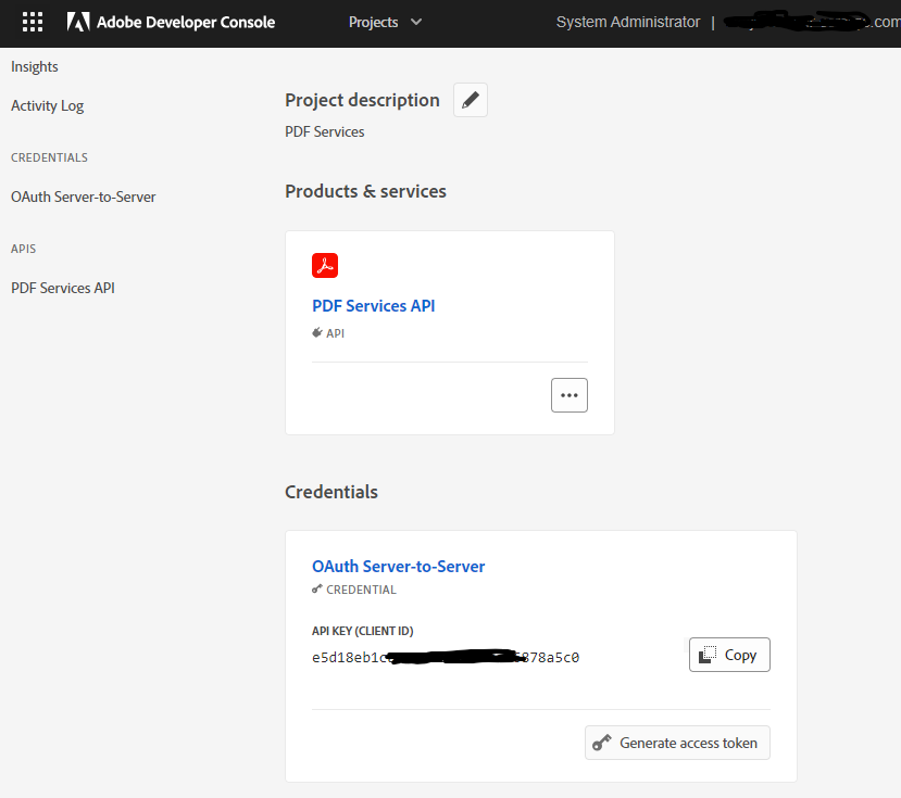 Adobe Developer Console Example